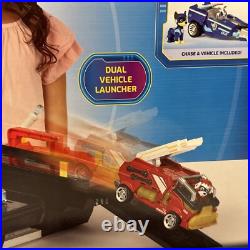 Paw Patrol Aircraft Carrier HQ with Chase Action Figure and Mighty Pups Cruiser