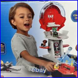 Paw Patrol Aircraft Carrier HQ with Chase Action Figure and Mighty Pups Cruiser