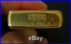 Polished Brass ZIPPO Lighter Engraved Both Sides America CV 66 Aircraft Carrier