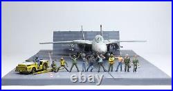 (Pre-Order) Aircraft Carrier Deck diorama /w F-14A & Crews 172 Pro Built Model