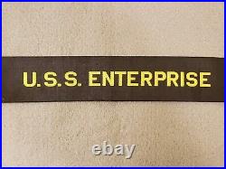 Pre-WWII to WWII USS Enterprise (CV-6) aircraft carrier U. S. Navy cap tally