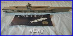 RARE USS Enterprise Nuclear Aircraft Carrier Builders Ash Tray With Booklet