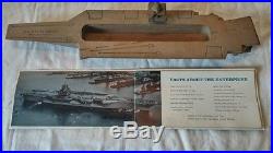 RARE USS Enterprise Nuclear Aircraft Carrier Builders Ash Tray With Booklet