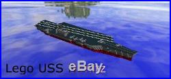 Rare MEGA BLOKS PRO BUILDER 9795 USS NIMITZ Assembled Lego Aircraft Carrier HTF
