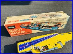 Rare! Remco Battery Operated Mighty Matilda Motorized Aircraft Carrier