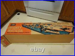 Rare! Remco Battery Operated Mighty Matilda, Motorized Aircraft Carrier. Works