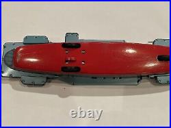 Rare Tin Toy SARATOGA # 60 US NAVY AIRCRAFT CARRIER Friction JAPAN ORIGINAL BOX