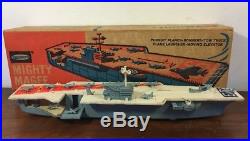 Rare Vintage 1963 Remco Mighty Magee Aircraft Carrier W Box Planes Bombers