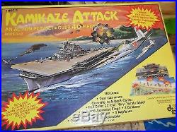 Rare Vintage Kamikaze Attack Action Playset Complete Box Case Aircraft Carrier