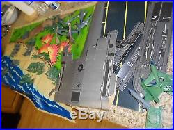 Rare Vintage Kamikaze Attack Action Playset Complete Box Case Aircraft Carrier