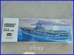 Rare complete vtg 1974 REVELL USS Coral Sea Aircraft Carrier MODEL H-374-300