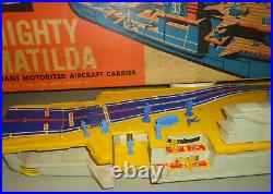 Remco Vintage 1960s Mighty Matilda Aircraft Carrier Works W Box figures Marx Era