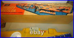 Remco Vintage 1960s Mighty Matilda Aircraft Carrier Works W Box figures Marx Era