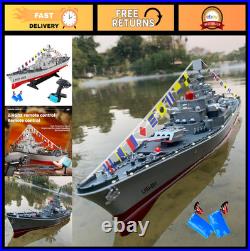 Remote Control Warship Aircraft Carrier Battleship with 2 Batteries & Controller
