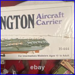 Revell USS Lexington Aircraft Carrier Model Kit 20 Unassembled H-444 with Stand