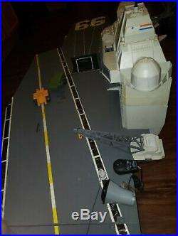 SCARCE 1985 USS FLAGG GI JOE AIRCRAFT CARRIER 98% Complete All Original 1cent NR