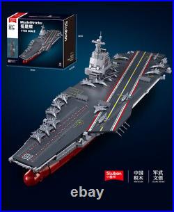 Sluban aircraft carrier 1450 Fujian aircraft carrier naval military Toy