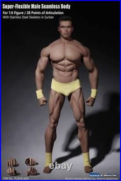 TBLeague 1/6 Man Body M34 Muscular Seamless Flexible Suntan Doll Model