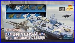 TOY QUEST UNIVERSAL U. S. AIRCRAFT CARRIER 10 PCS Die Cast Metal Fighters