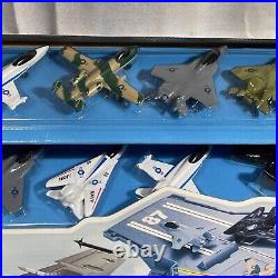 TOY QUEST UNIVERSAL U. S. AIRCRAFT CARRIER 10 PCS Die Cast Metal Fighters