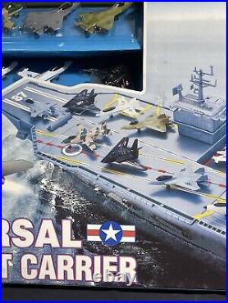 TOY QUEST UNIVERSAL U. S. AIRCRAFT CARRIER 10 PCS Die Cast Metal Fighters