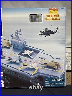 TOY QUEST UNIVERSAL U. S. AIRCRAFT CARRIER 10 PCS Die Cast Metal Fighters