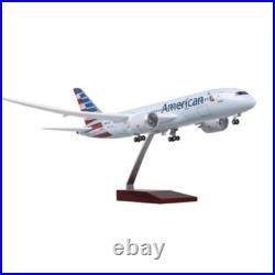 Terebo 1/130 American Airlines Plane Model B787 Airplane WithLED Boeing 787 Plane