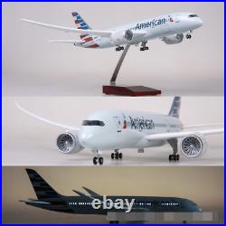 Terebo 1/130 American Airlines Plane Model B787 Airplane WithLED Boeing 787 Plane