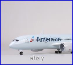 Terebo 1/130 American Airlines Plane Model B787 Airplane WithLED Boeing 787 Plane