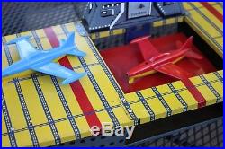 Tin Litho Aircraft Carrier Toy 33 inches Rare with Two Plains USA 1950's ARGO