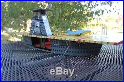 Tin Litho Aircraft Carrier Toy 33 inches Rare with Two Plains USA 1950's ARGO