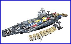 Toy Aircraft Carrier Army Men with Cargo Plane 18 Warplane Fighter Jets and 6