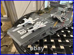 Toy Aircraft Carrier with Dye Cast Planes and Helicopters bundle