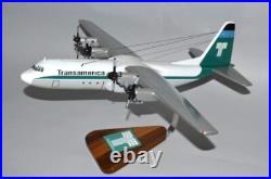 Transamerica Airlines Lockheed C-130 Hercules Desk Top Model 1/72 SC Airplane