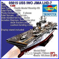 Trumpeter 05615 1/350 Uss Iwo Jima Lhd-7 (landing Helicopter Deck) Model Kit