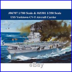 Trumpeter 06707 1/700 Merit 65301 1/350 USS Yorktown CV-5 Aircraft Carrier Model