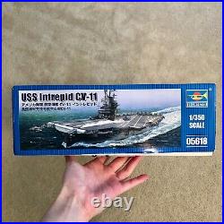 Trumpeter 1350 USS Intrepid CV-11 Aircraft Carrier Ship Model Kit #05618