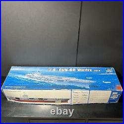 U. S Cvn-68 Nimitz 1975 Aircraft Carrier Trumpeter 1350 Model Ship Kit Complete