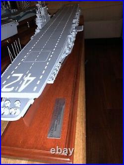 U. S Navy Aircraft Carrier USS Franklin Roosevelt Wood 34 Model Ship Assembled
