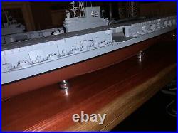 U. S Navy Aircraft Carrier USS Franklin Roosevelt Wood 34 Model Ship Assembled