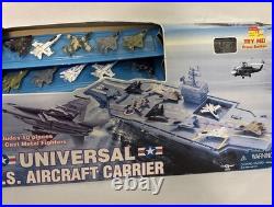 UNIVERSAL US AIRCRAFT CARRIER With 10 Die Cast Planes RARE Read Description