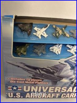 UNIVERSAL US AIRCRAFT CARRIER With 10 Die Cast Planes RARE Read Description