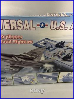 UNIVERSAL US AIRCRAFT CARRIER With 10 Die Cast Planes RARE Read Description