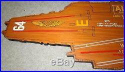 US Navy Aircraft Carrier Carved 1987 Westpac PlaqueUSS Constellation, CV-64