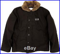 USN N-1 khaki Aircraft carrier Deck Jacket YMCLKY Vtg Clothes Fashion Bland Men