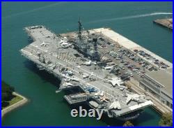 USN USS Midway CV-41 Aircraft Carrier Ship Bronze Propeller Plane Skin Bag Tag