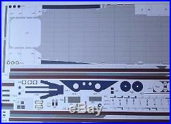 USS Aircraft Carrier Ticonderoga Cut Out Paper Model Scale 1200 + Laser Frames