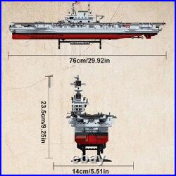 USS CV-6 Enterprise Aircraft Carrier Building Set 1883PCS Navy 4 Figures