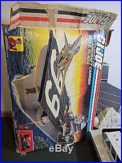 USS FLAGG 1985 GI Joe Toy AIRCRAFT CARRIER Near Complete with Box KEEL HAUL Figure