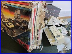 USS FLAGG GI Joe AIRCRAFT CARRIER Near Complete with BOX 1985 Action Figure Toy